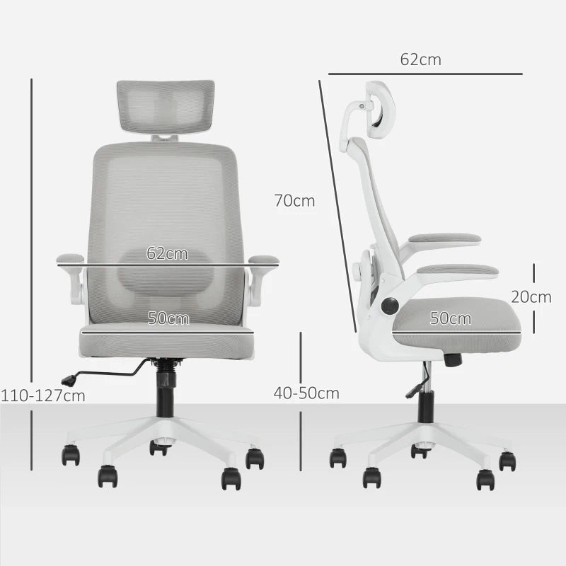 Ergonomic Multi-Adjust Office Chair in Grey - Comfortable, Stylish, and Supportive for Home and Office Use