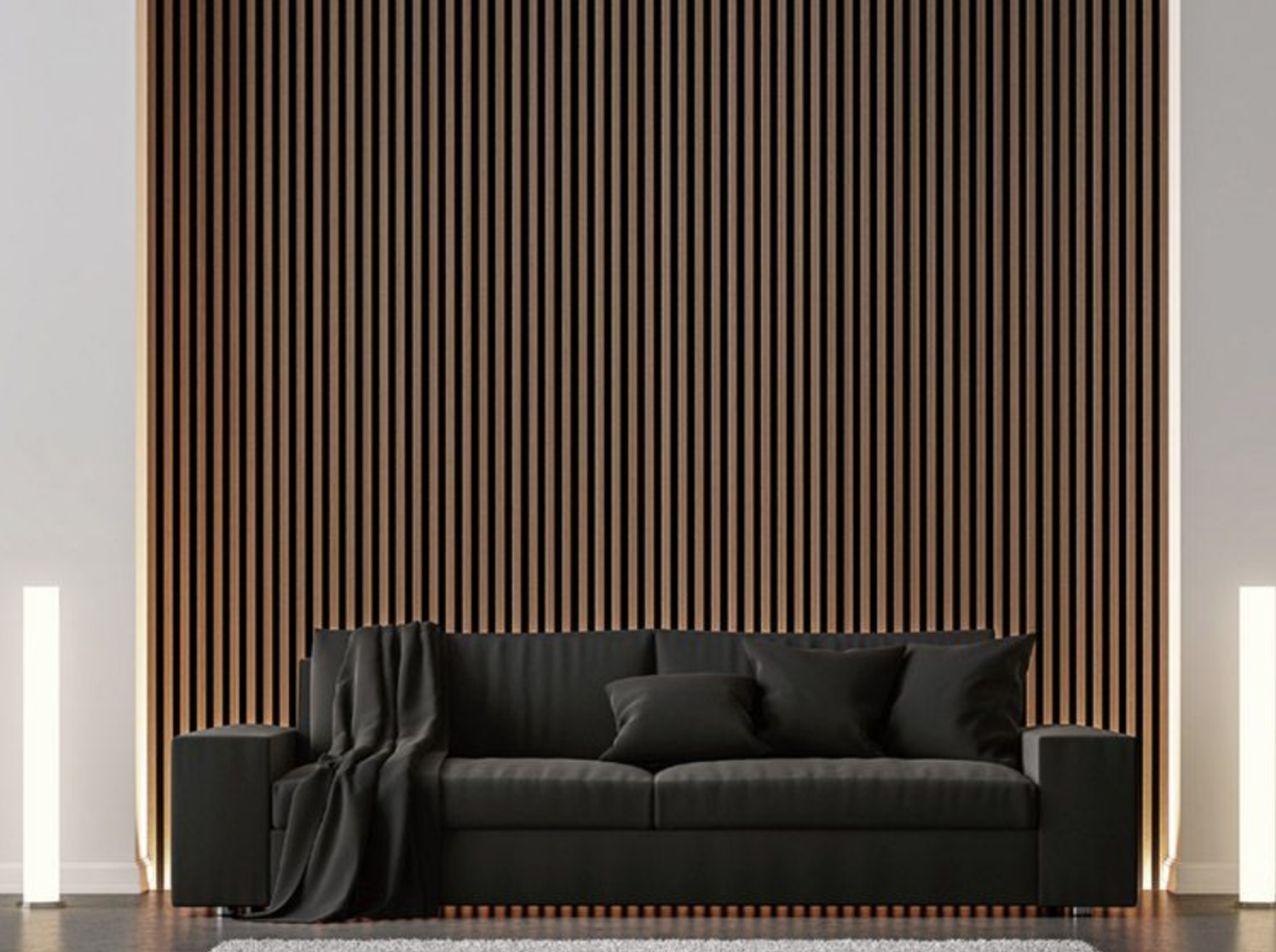 2.4m Acoustic Internal Slatted Wall Panels