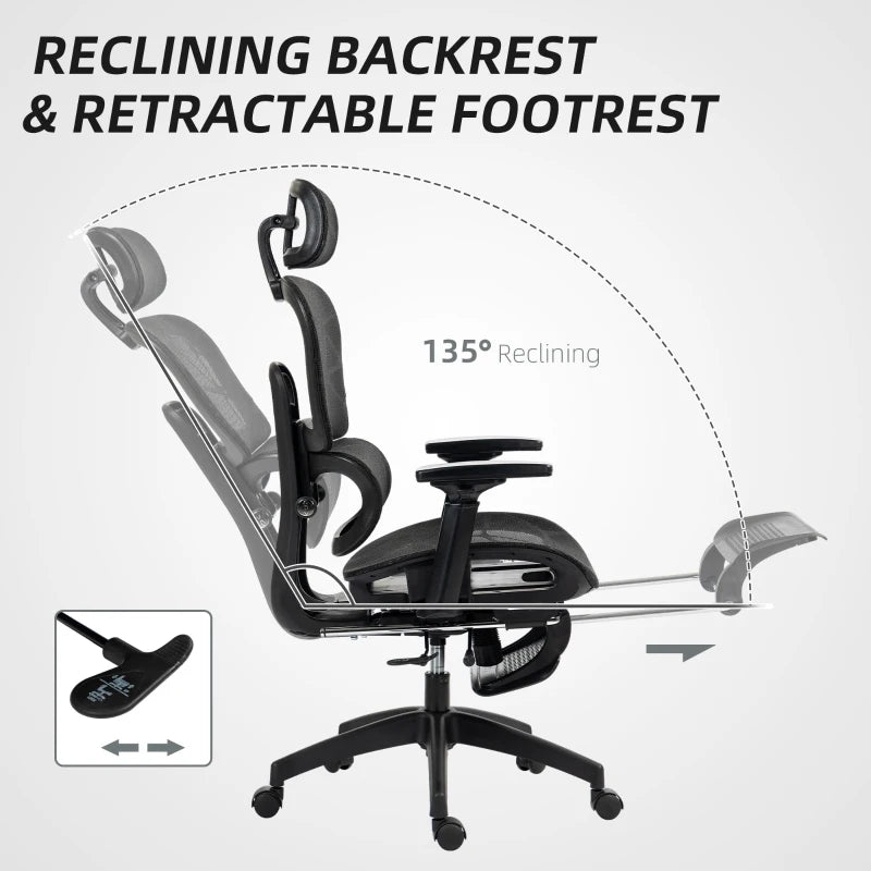 Ergonomic Multi-Adjustable Black Mesh Office Chair for Ultimate Comfort and Support - Perfect for Home and Office Use
