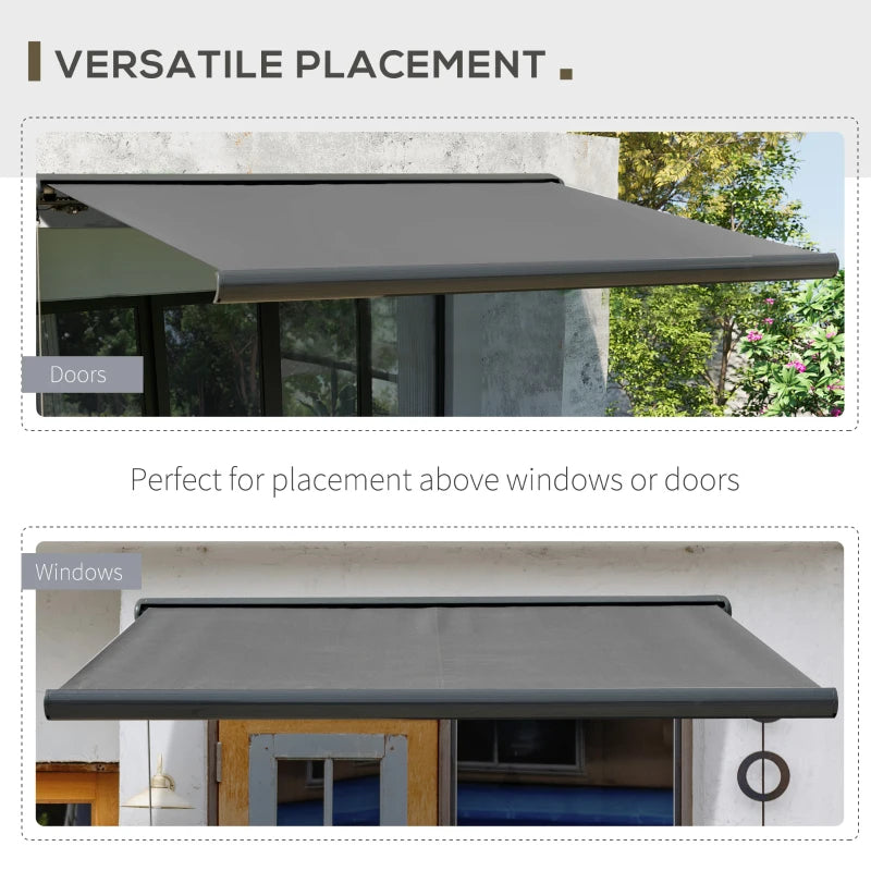 Grey Electric/Manual Awning