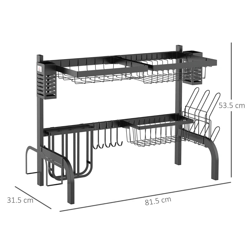 65cm Modular Over-Sink Drying Rack - Space-Saving Kitchen Organizer for Dishes, Pots, and Utensils - Adjustable Design