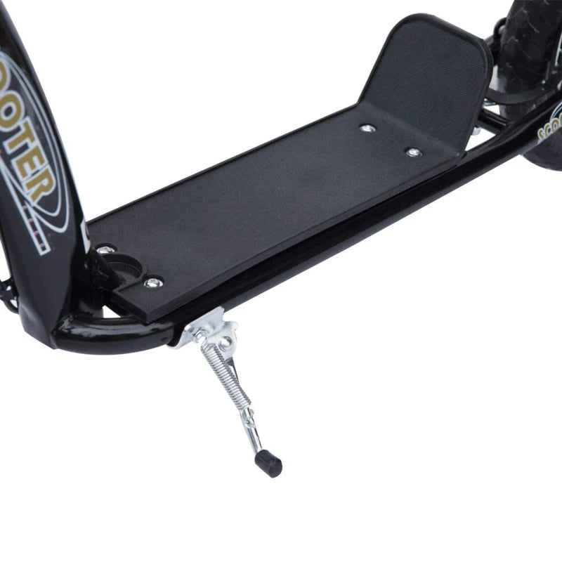 Kids Kick Scooter with 12" EVA Tyres, Rear Brake & Big Wheels - Perfect for Ages 5-12, Black Color