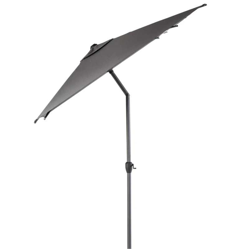 Grey Rectangular Garden Parasol Umbrella with Aluminium Pole