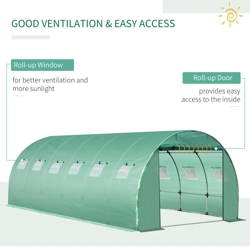 Greenhouse PE Cover for 6x3x2m Tunnel Greenhouse - Winter Garden Plant Protection