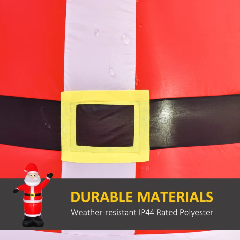 8ft Inflatable Christmas Santa Claus Decoration with LED Lights - Air Blown Outdoor Holiday Yard Décor