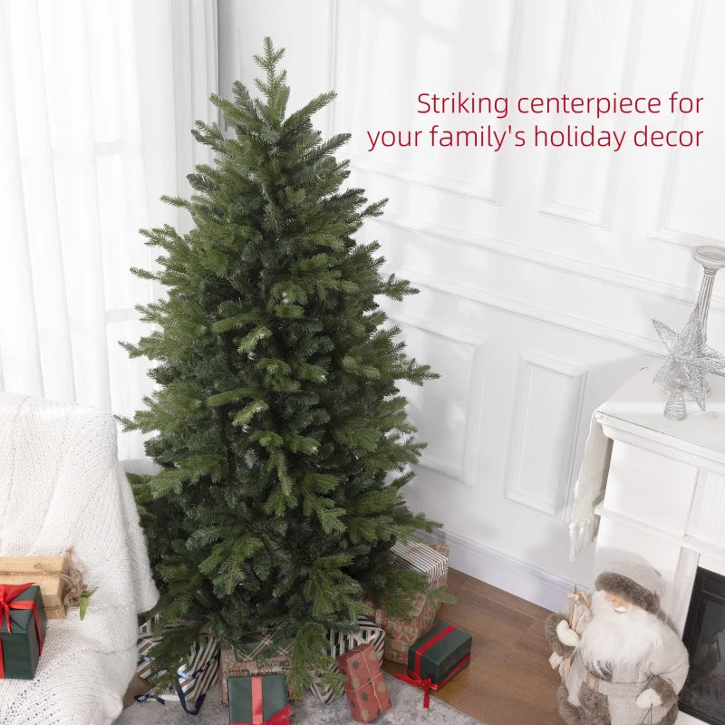 6ft Green Bare Artificial Christmas Tree with 1821 Tips - Lush, Realistic Holiday Decor for Home & Office
