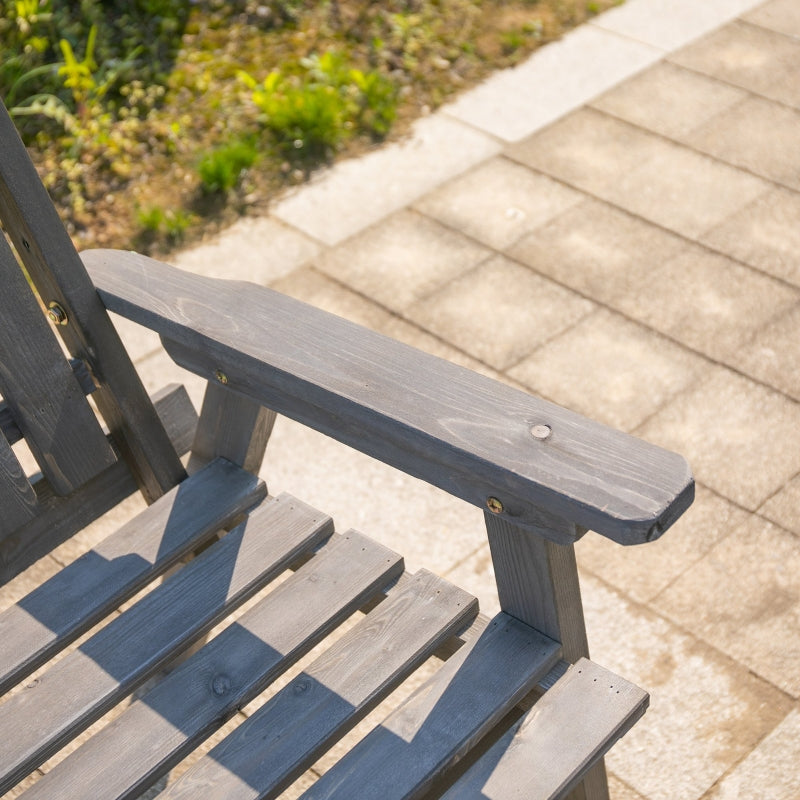 Grey Steel 2-Seater Antique Loveseat Bench for Outdoor Spaces