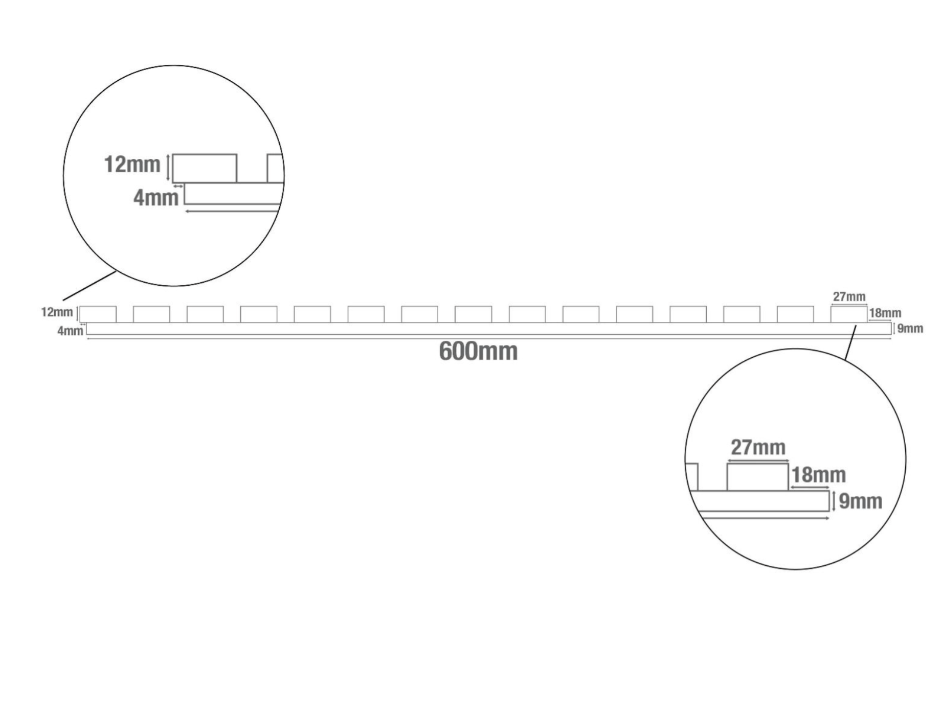 2.4m Acoustic Internal Slatted Wall Panels