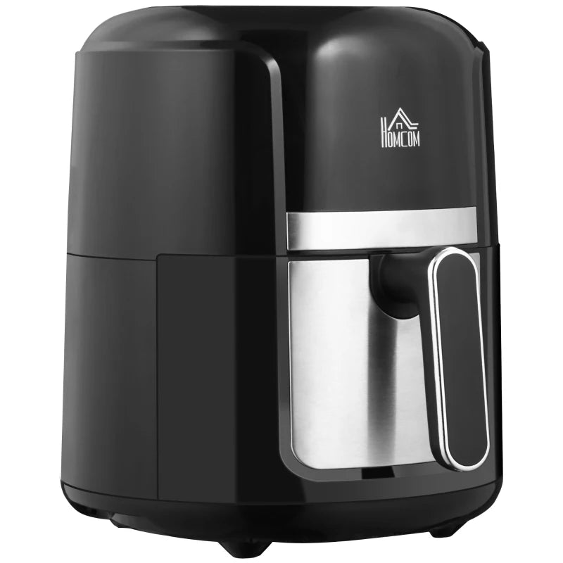 4L Digital Air Fryer Oven - 1300W, Touch Display, 12 Cooking Programs, Nonstick Basket, Oil-Free Cooking, Black