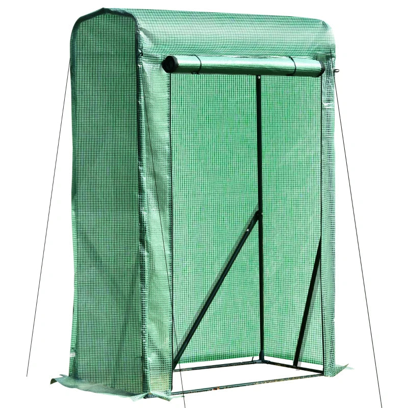 Greenhouse Plant Cover with Zipper - 100x50x150cm Green