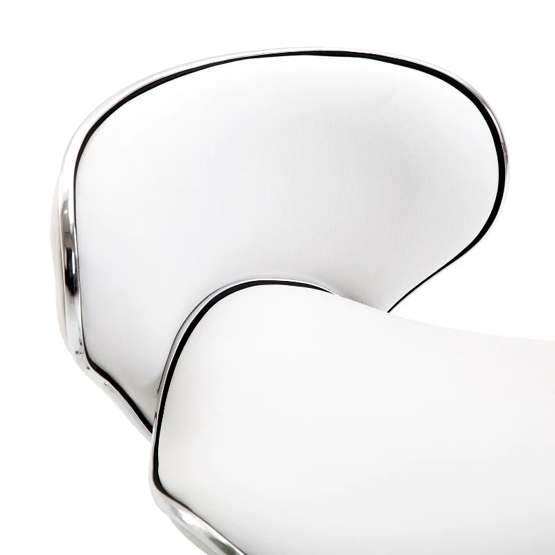 Adjustable Rolling Swivel Beauty Salon Chair & Spa Stool - Ergonomic White Technician Seat for Comfort & Style