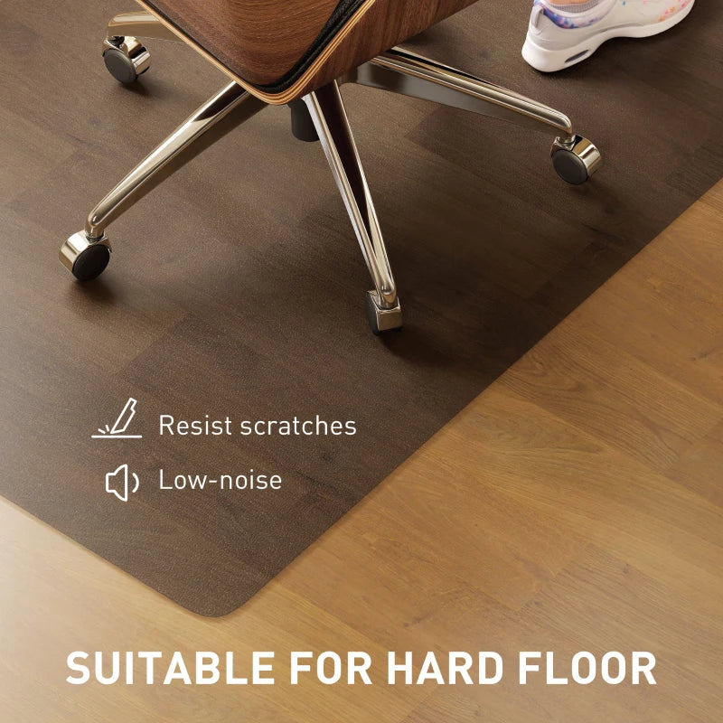 Non-Slip Chair Mat for Hard Floors 90x120 cm - Black Floor Protector for Wood & Tile - Office & Home Use