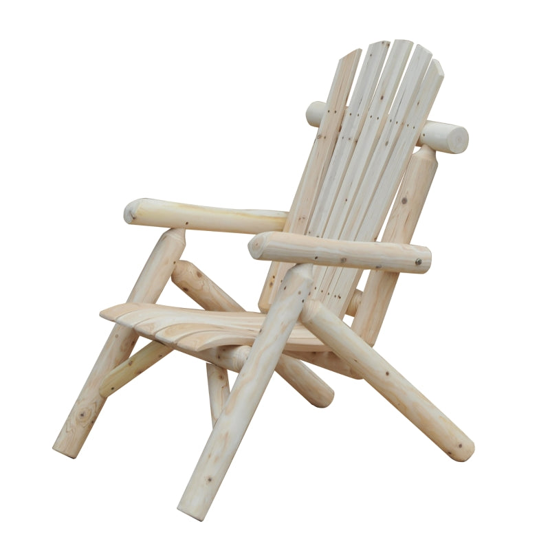 Natural Wood Adirondack Patio Lounge Chair