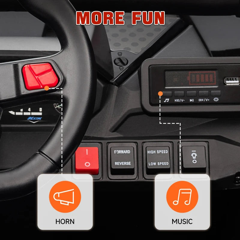 24V 7AH Electric Ride On Truck for Kids 2 Seater Battery Powered Car with Remote Control