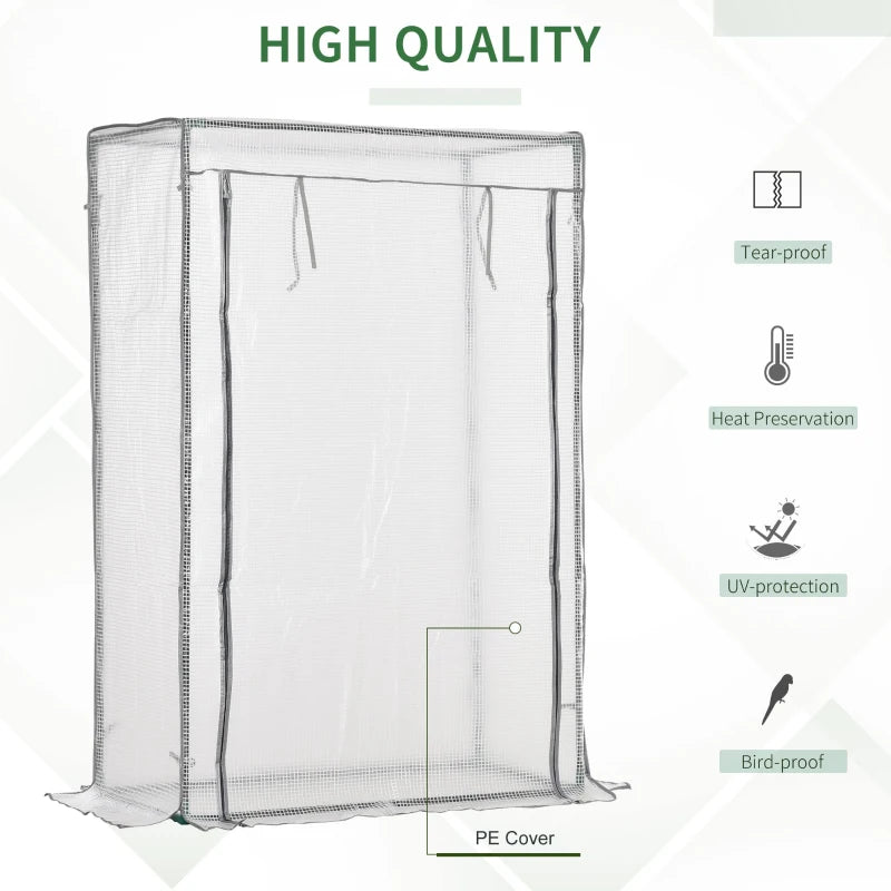 Compact Greenhouse with Roll-up Door, Tomato Greenhouse, Green, Small Outdoor Grow House