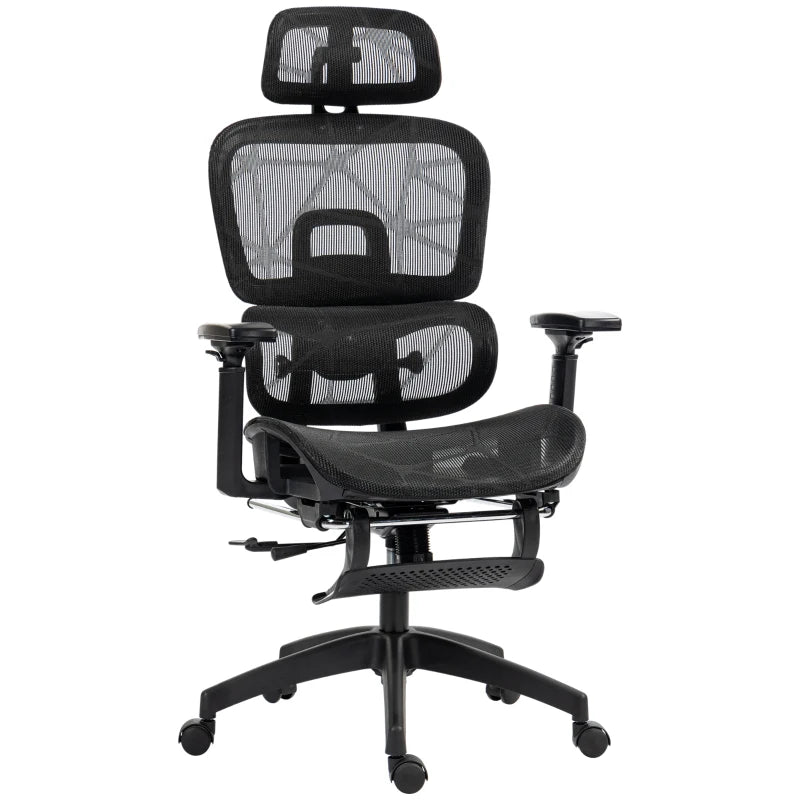Ergonomic Multi-Adjustable Black Mesh Office Chair for Ultimate Comfort and Support - Perfect for Home and Office Use