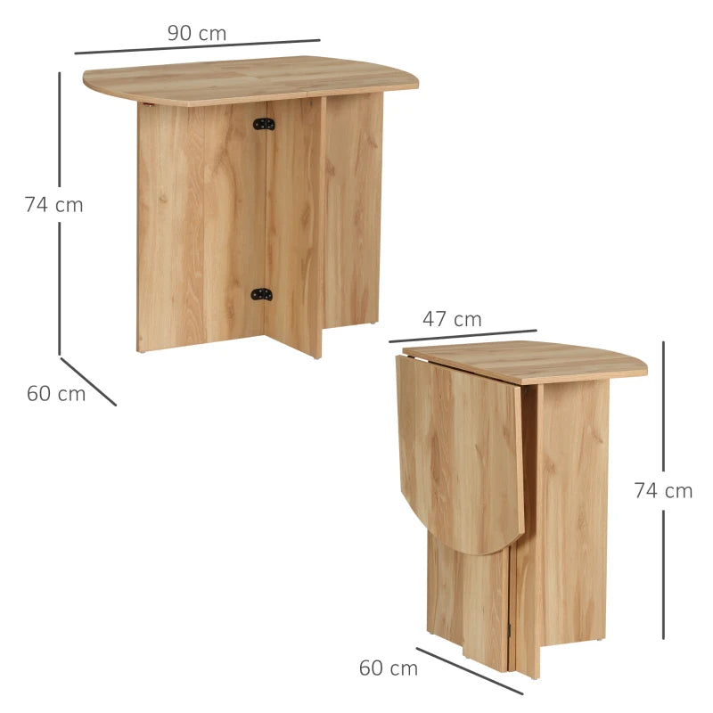 4-Person Drop Leaf Dining Table - Stylish Wood-Effect Design for Space-Saving Dining Solutions