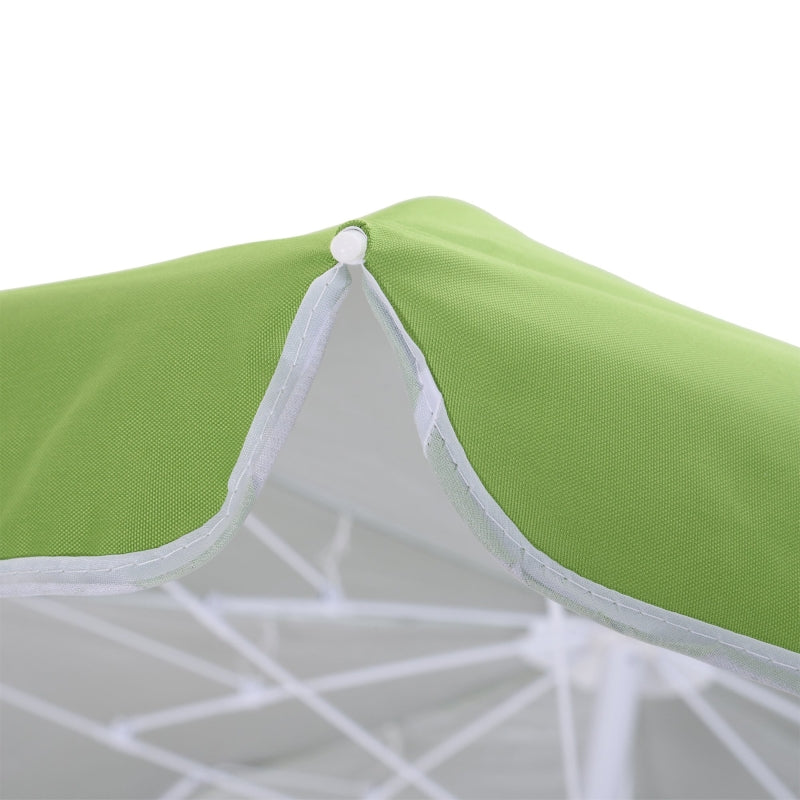 Green Portable Beach Umbrella with Tilting Function