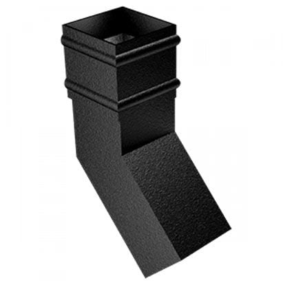 Alumasc 100 x 75mm (4"x3") Cast Aluminium Downpipe 135 Degree Bend without Ears - Textured Black
