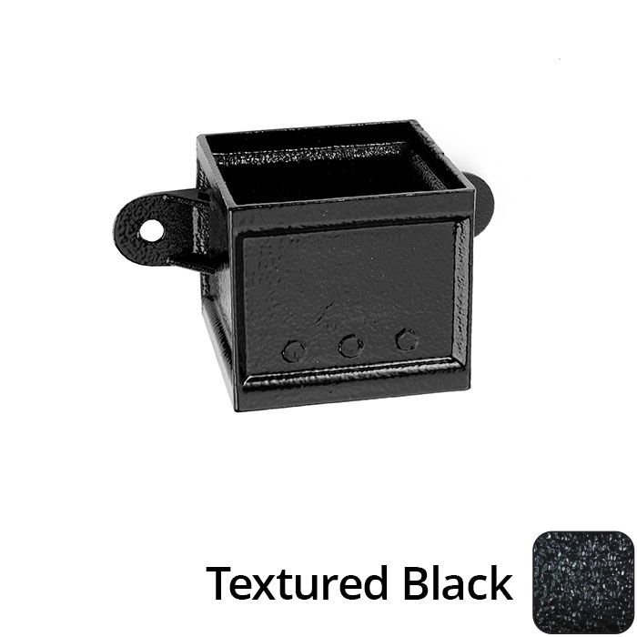 Alumasc 100 x 75mm (4"x3") Cast Aluminium Eared Socket - Textured Black