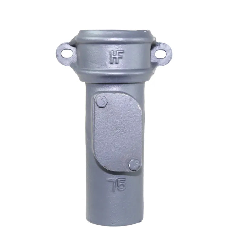 Hargreaves Cast Iron 100mm Eared Rainwater Access Pipe - Primed