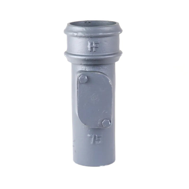 Hargreaves Cast Iron 100mm Plain Rainwater Access Pipe - Primed