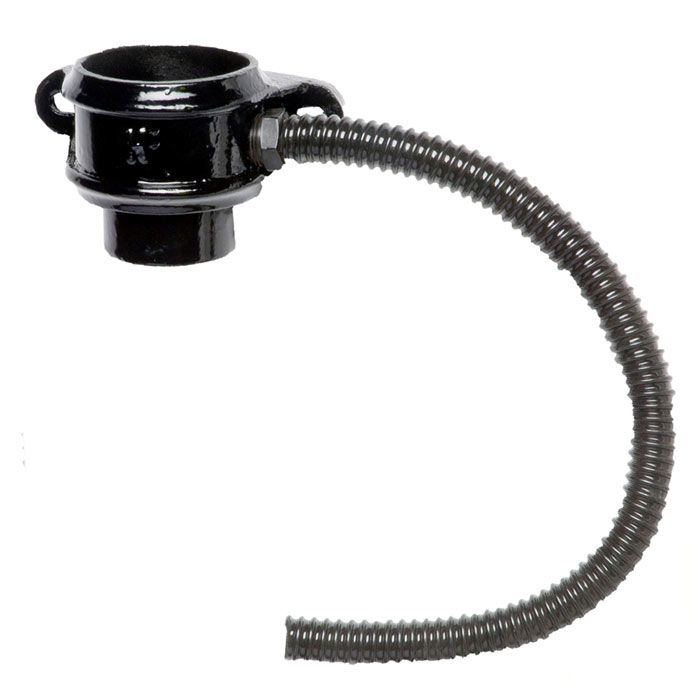 Hargreaves Cast Iron 100mm Plain Rainwater Diverter Kit  - Painted Black