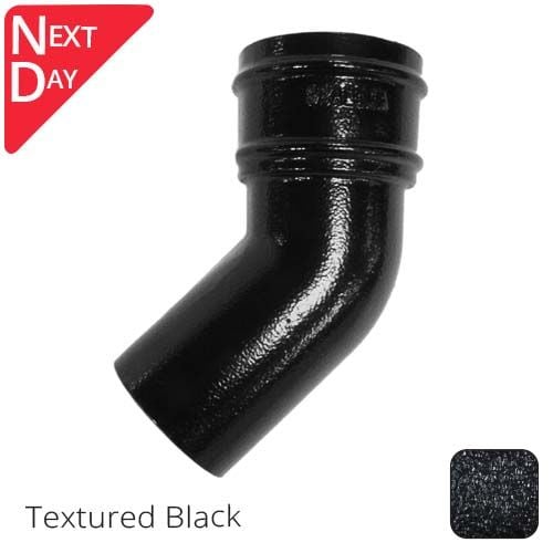Alumasc 100mm (4") Cast Aluminium 135 Degree Bend without Ears - Textured Black
