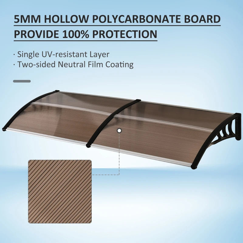 Curved Polycarbonate Door Canopy