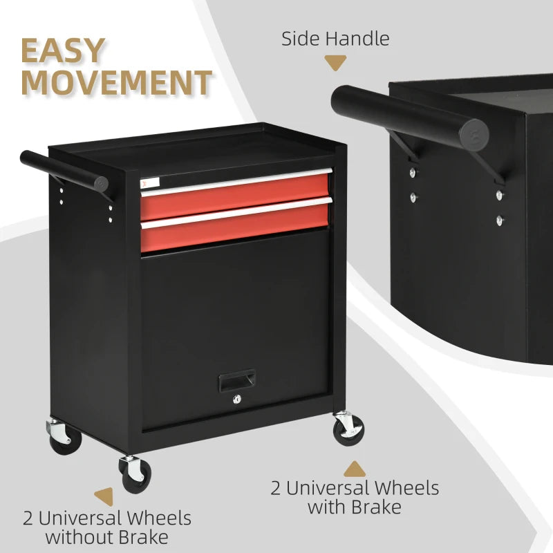 Lockable Tool Chest on Wheels for Easy Storage