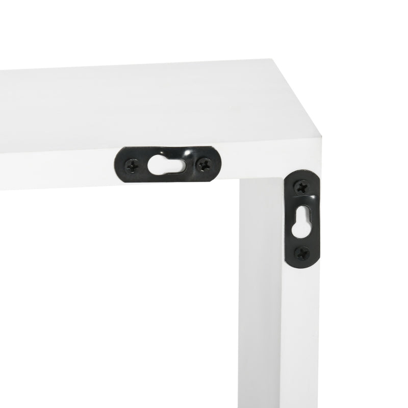 Floating Wall Mounted Interlocking Cube Shelves - Stylish White Display Shelves for Living Room, Bedroom & Hallways