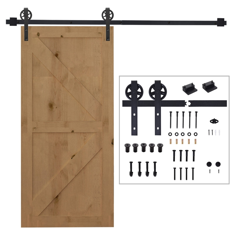 6.6 FT Sliding Barn Door Hardware Kit