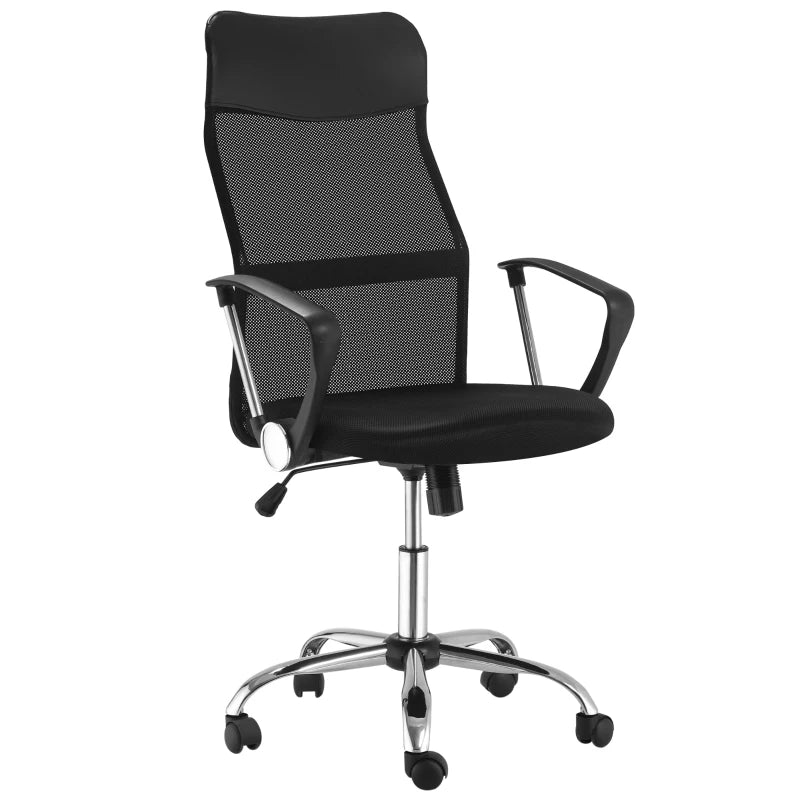 Ergonomic Mesh Office Chair with Adjustable Height and Tilt Function in Black
