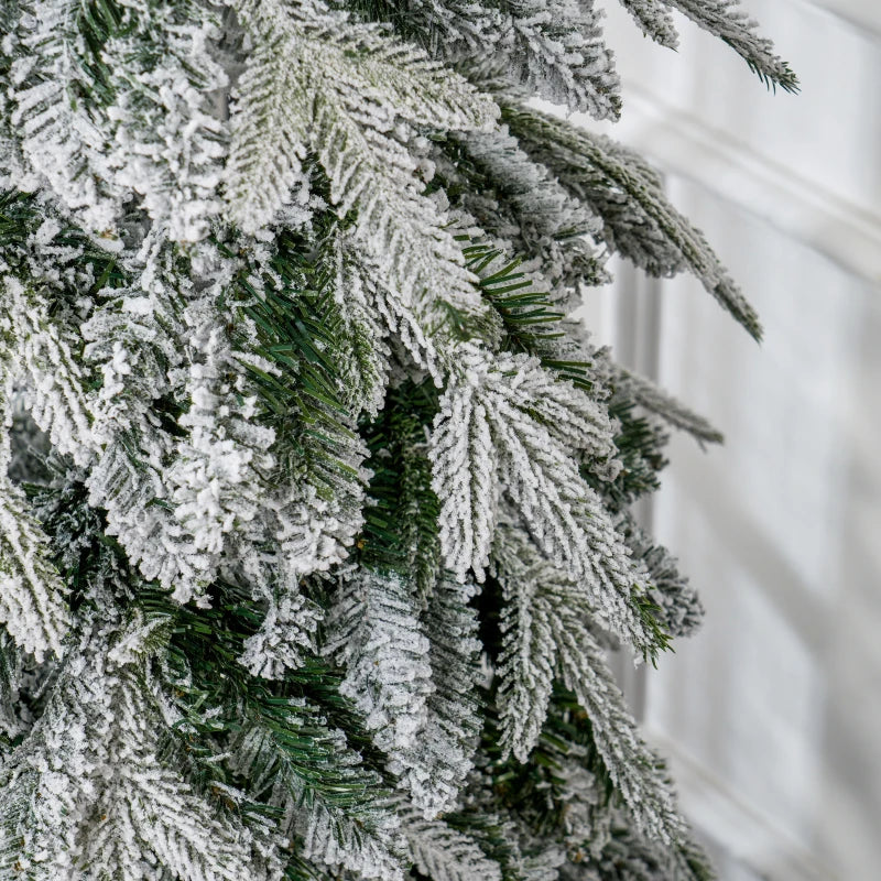 6ft Unlit Artificial Christmas Tree - Snow-Covered Holiday Decor for Festive Home Decoration