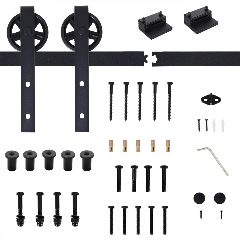 6.6 FT Sliding Barn Door Hardware Kit