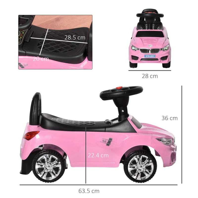 Pink Ride-On Car for Toddlers - Baby Walker Foot-to-Floor Sliding Car - Fun and Safe Outdoor Toy
