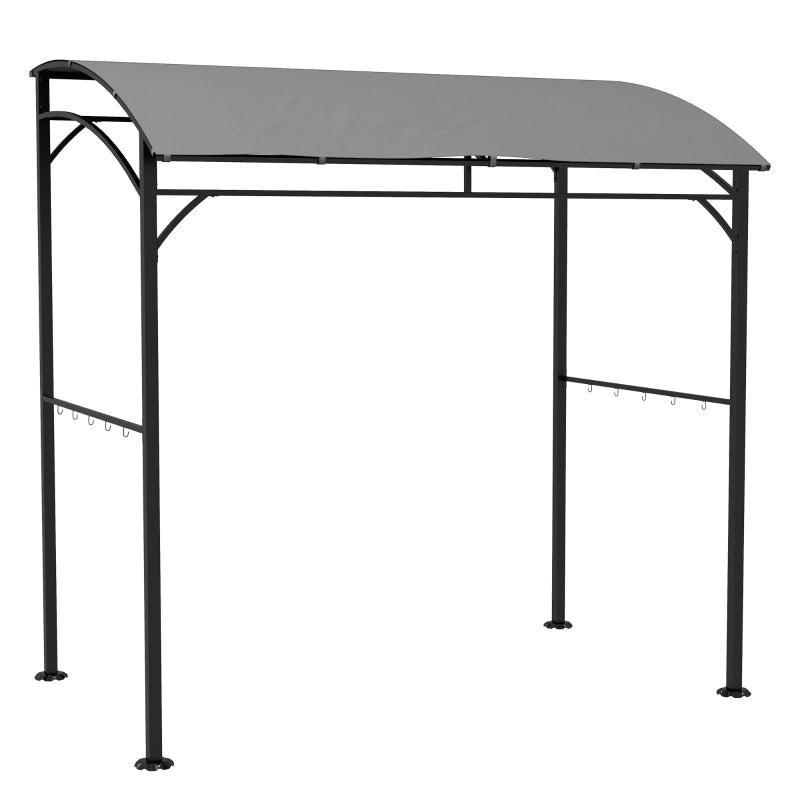 Grey Metal Frame BBQ Gazebo - 2.2 x 1.5m