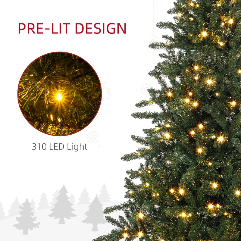 6ft White Light Artificial Christmas Tree - Pre-Lit, Realistic Look, Perfect for Holiday Decor, Easy Assembly, Indoor Use
