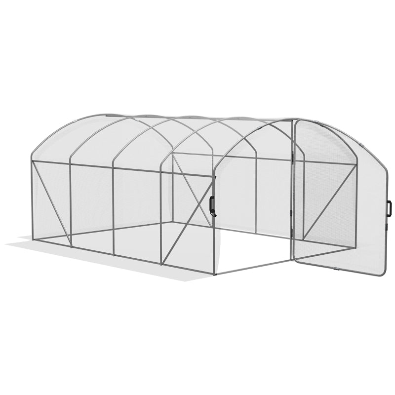 Greenhouse Walk-in Grow House with UV-Resistant Cover, White, 4x3x2m