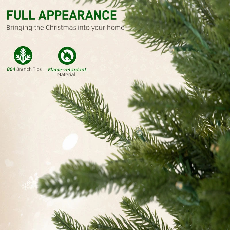 Set of 2 Green 4ft Artificial Christmas Trees with Lights - Perfect Holiday Decor for Home & Office