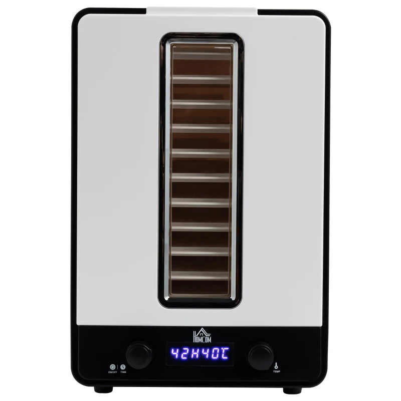 11-Tray Food Dehydrator with Adjustable 40-70°C Temperature Control and Timer for Perfectly Dried Fruits and Vegetables