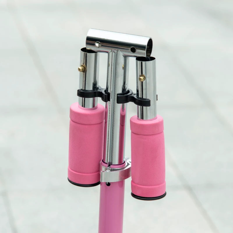 Pink Kids Scooter with Lights & Music, Adjustable Height, Foldable Frame - Perfect for Ages 3-7 Years