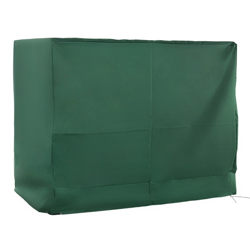 Green 3-Seat Outdoor Swing Chair Cover, Water and UV Resistant, 240x133cm