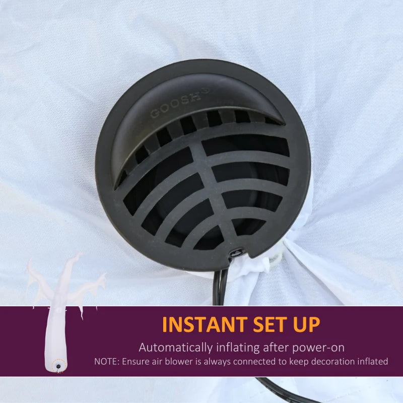 6FT Inflatable Halloween Ghost Decoration - Scary Floating Yard Lawn Decor for Outdoor Parties - 1.8m LED Lighted