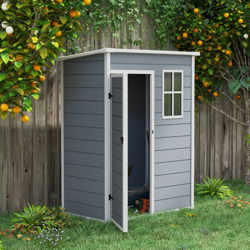 Grey 5' x 3' Outdoor Garden Storage Shed