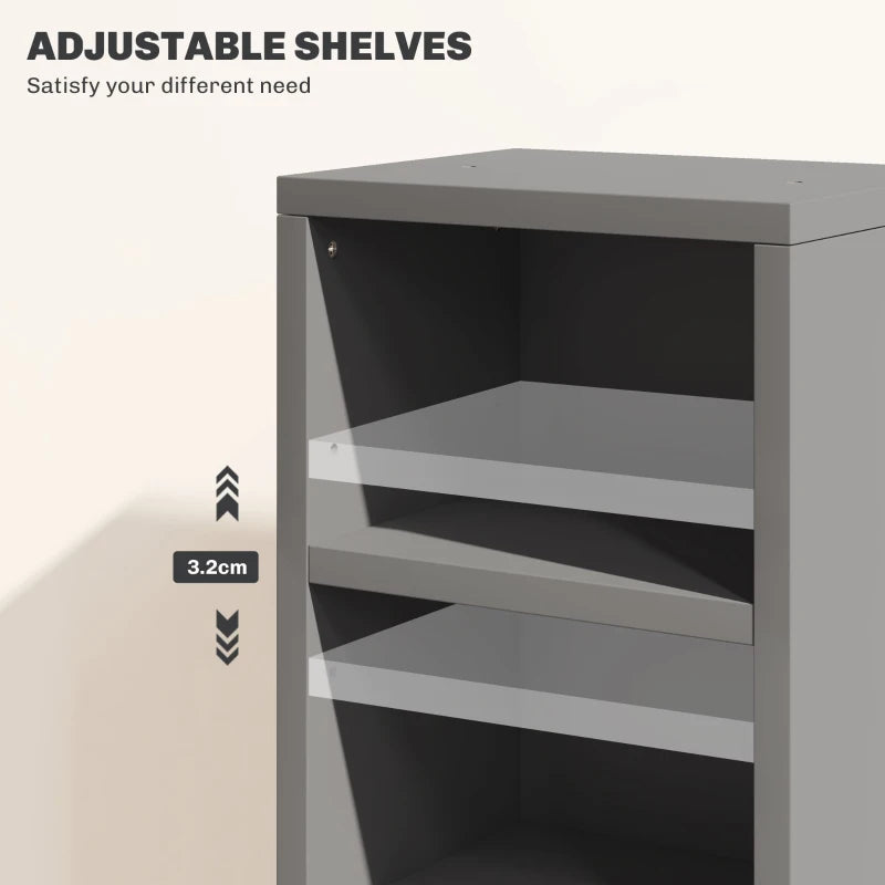 Set of 2 High Gloss Grey CD Storage Units - Stylish and Space-Saving Organizer for 102 CDs