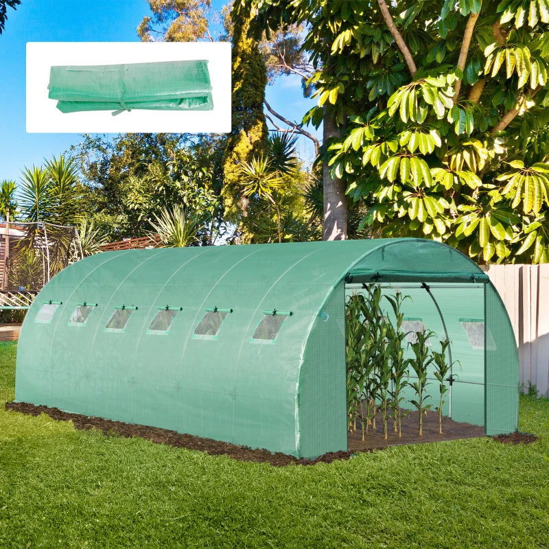 Greenhouse PE Cover for 6x3x2m Tunnel Greenhouse - Winter Garden Plant Protection