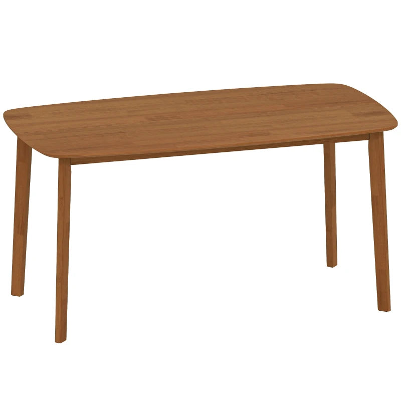 Light Brown Pine Wood Rectangular Dining Table - Modern Design, Durable, Perfect for Family Gatherings and Dining Rooms