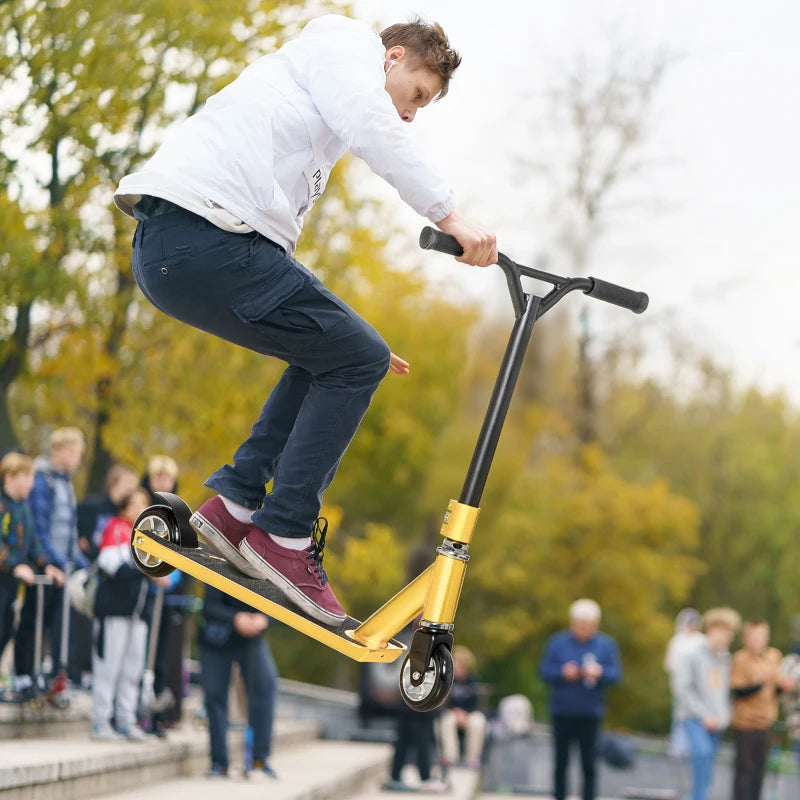 Gold Tone Stunt Scooter for Beginners - 360° Tricks, Lightweight Aluminium Deck, ABEC 7 Bearings, Ages 14+