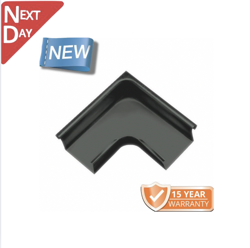 120x75mm Box Profile Anthracite Grey Galvanised Steel 90 Degree External Gutter Angle
